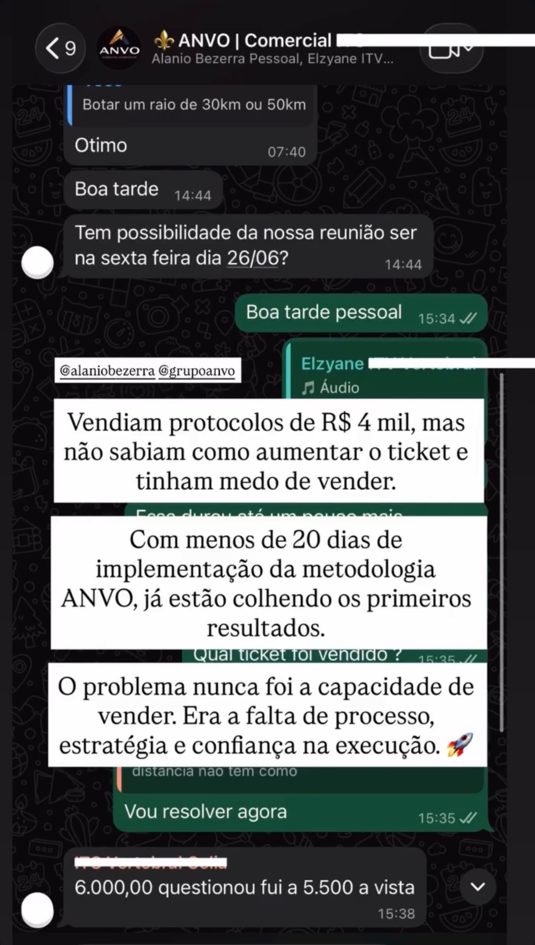 Primeiros resultados em menos de 20 dias